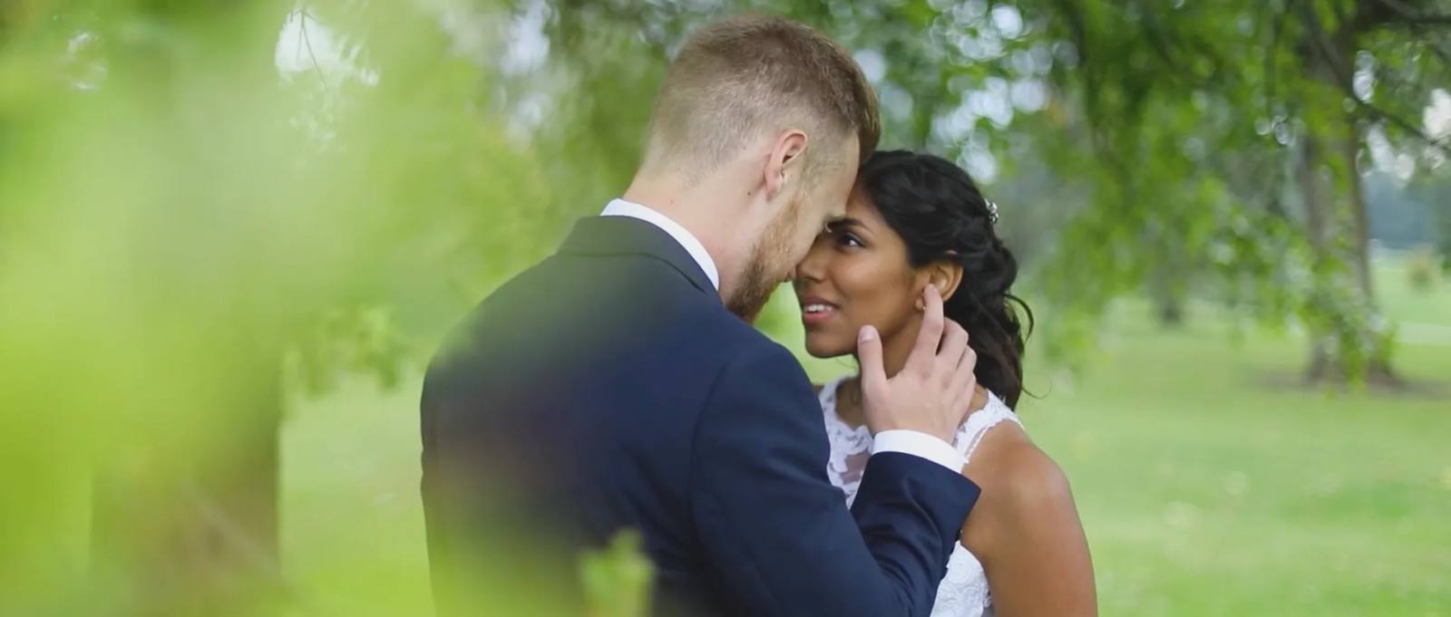 Jason & Courtney on their wedding day