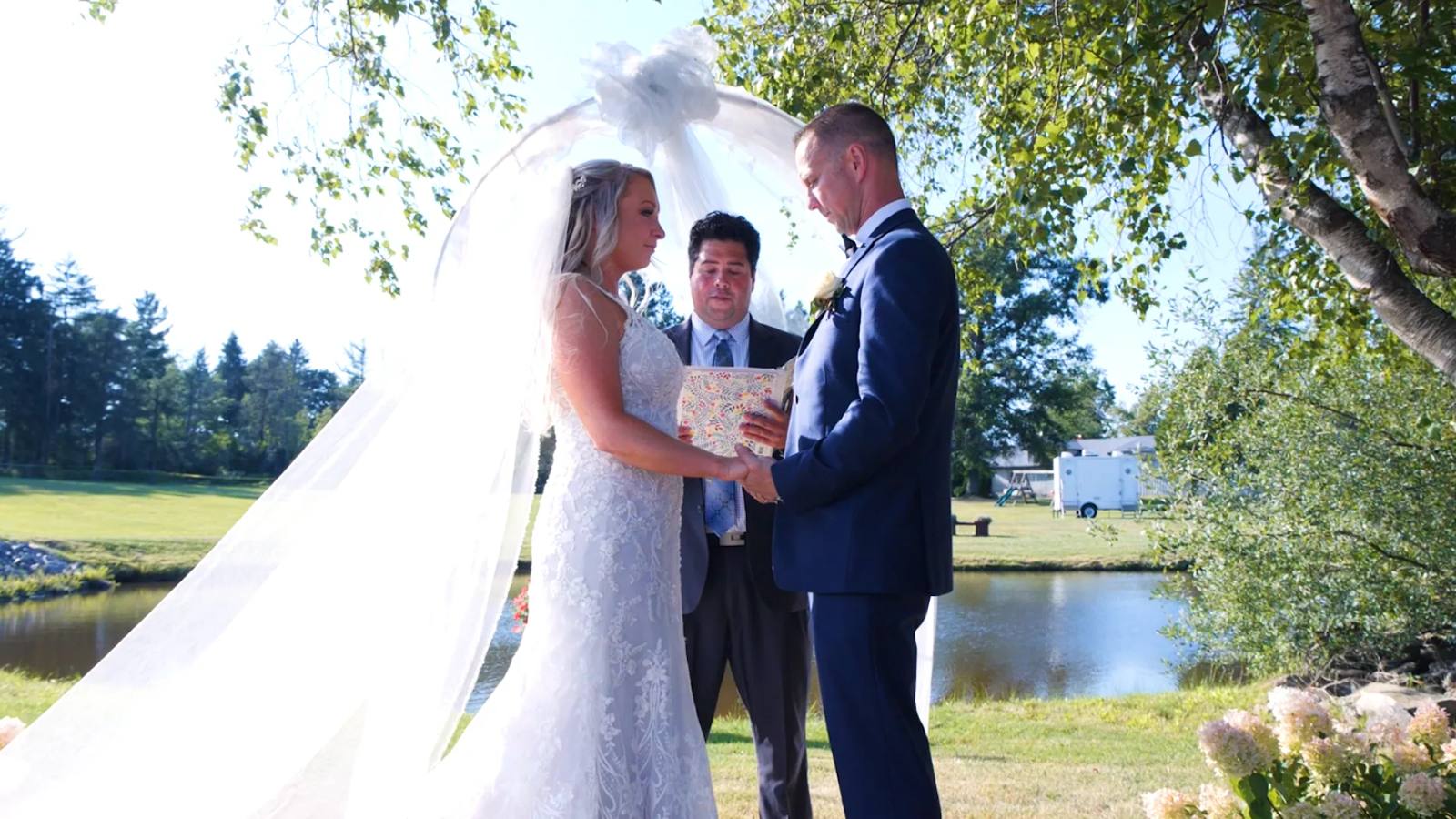 Jerrod & Amanda on their wedding day