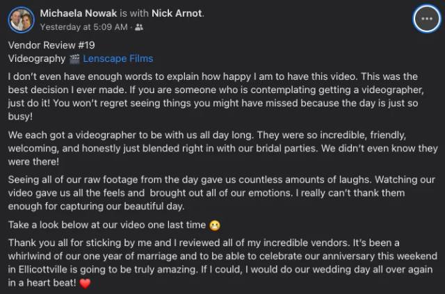 Review from Michaela & Kyle