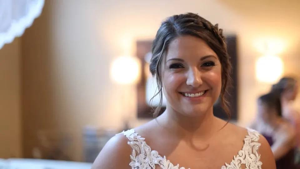 Michaela & Kyle on their wedding day