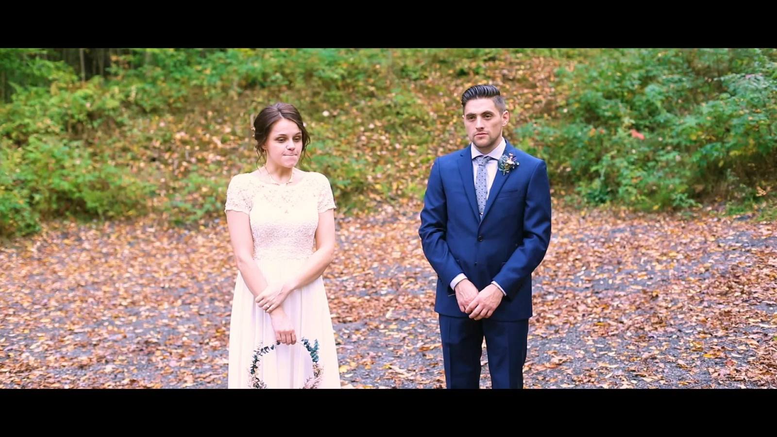 Jordan & Melanie on their wedding day
