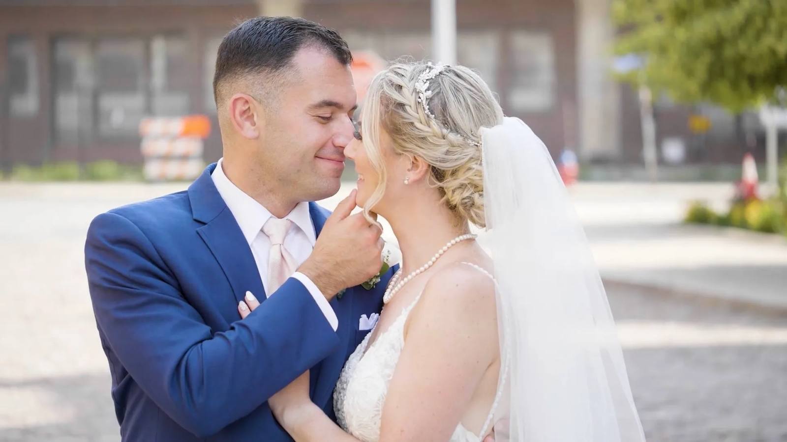 Jim & Sara on their wedding day
