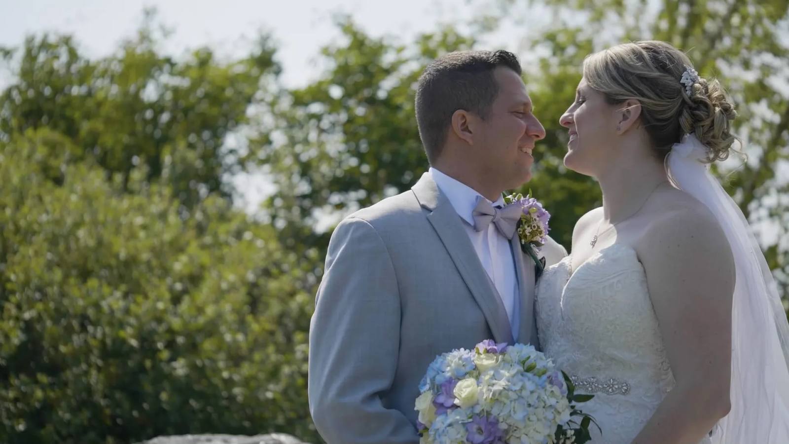 Joe & Megan on their wedding day
