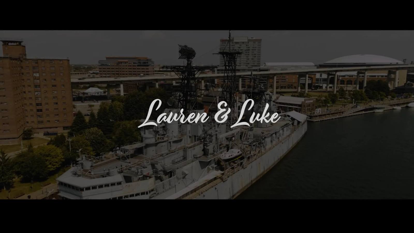 Lauren & Luke on their wedding day