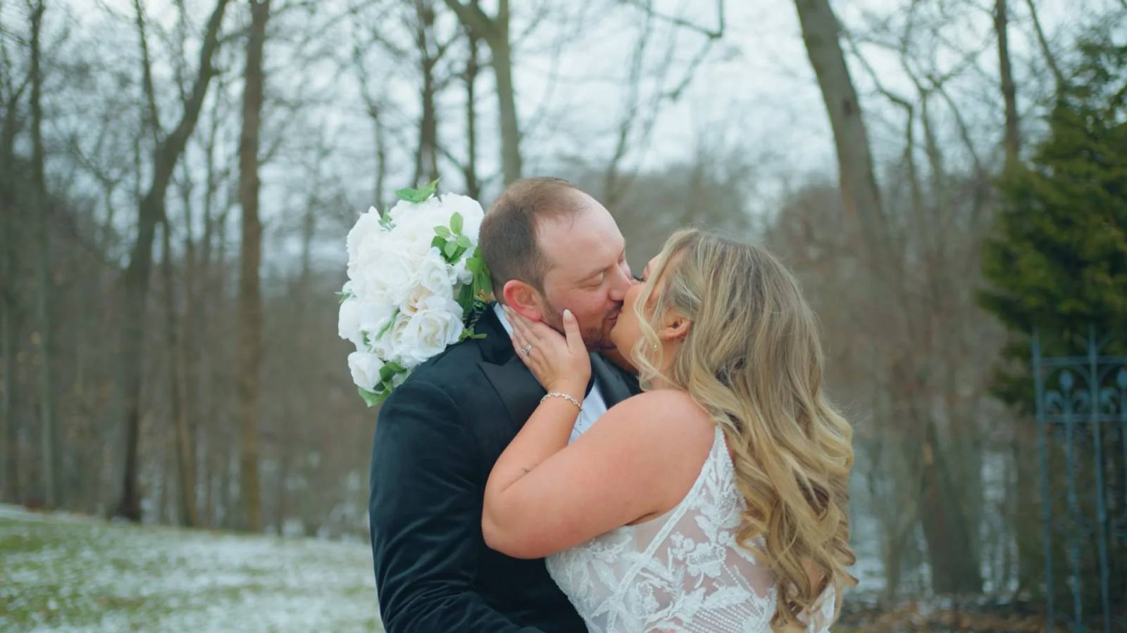 Dom & Jess on their wedding day