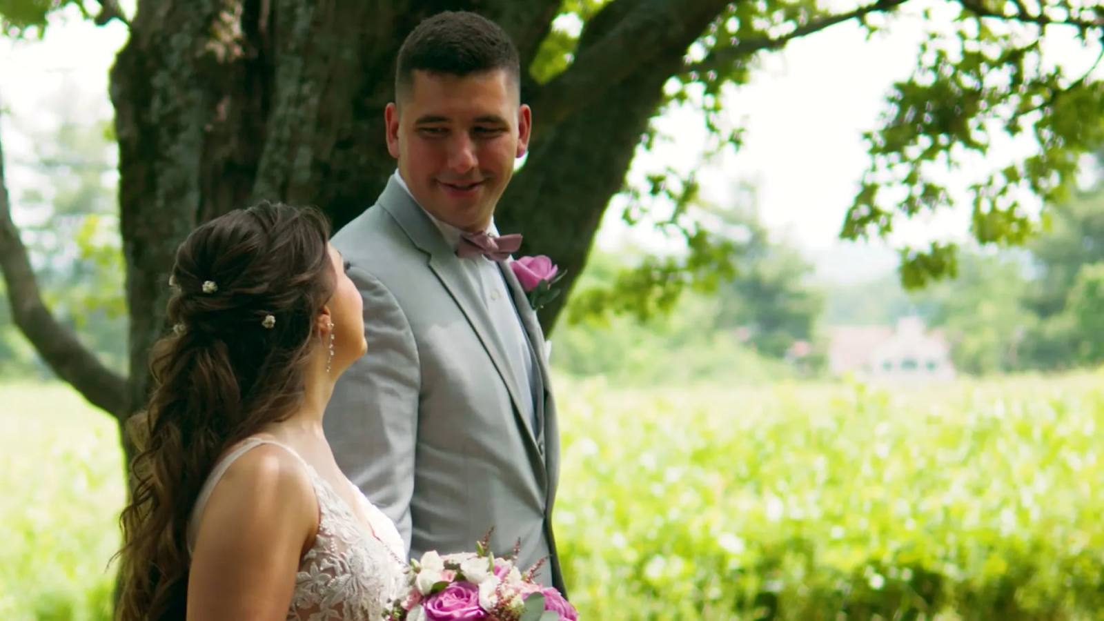 Joe & Megan on their wedding day